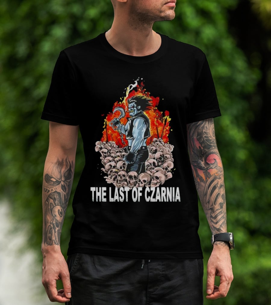 The Last Of Czarnia Lobo Standing Amidst Skulls And Flames T-Shirt