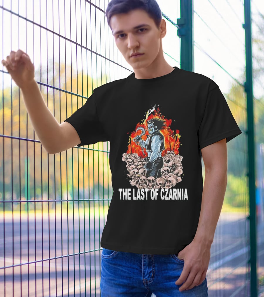 The Last Of Czarnia Lobo Standing Amidst Skulls And Flames T-Shirt