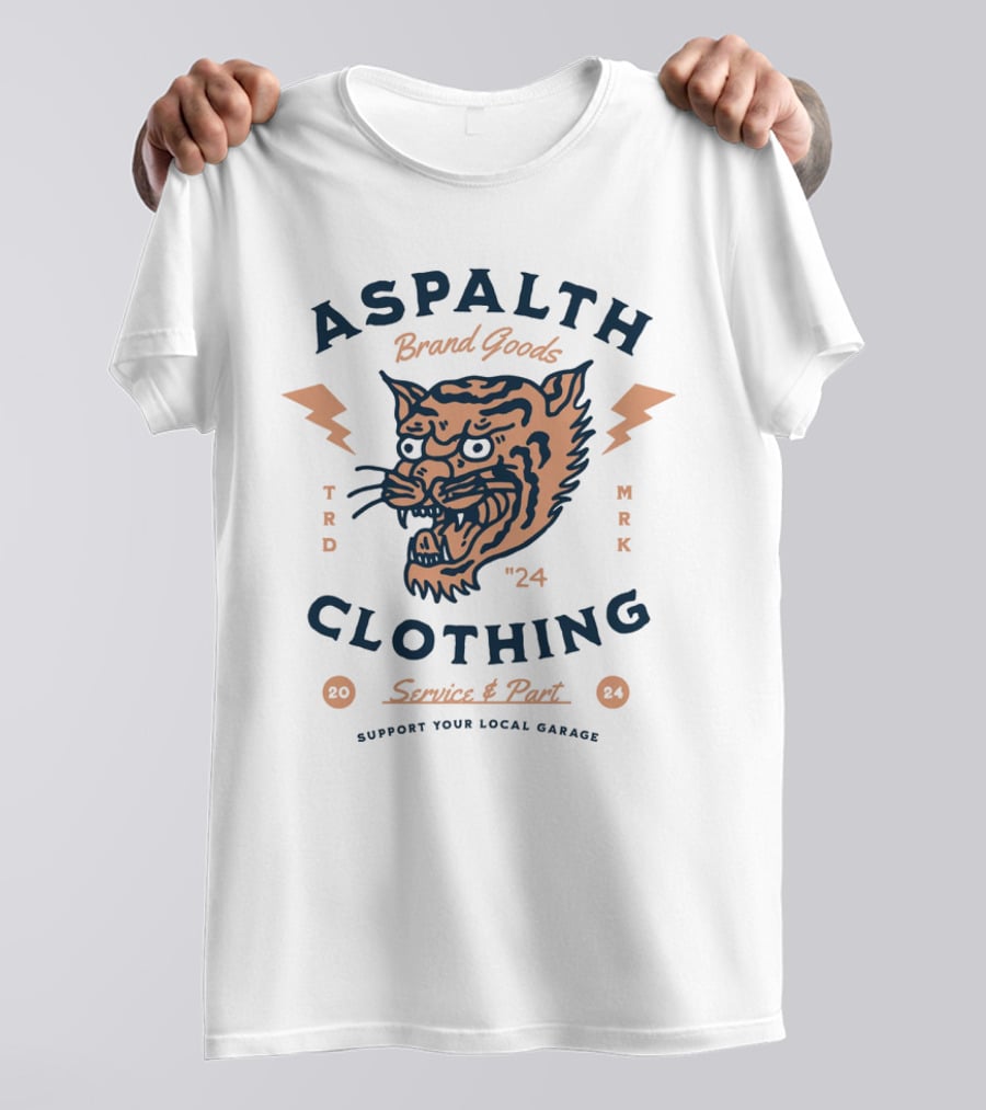 ASPALTH CLOTHING Brand Goods 24 Service And Part Supports Your Local Bodega TRD MRK T-Shirt