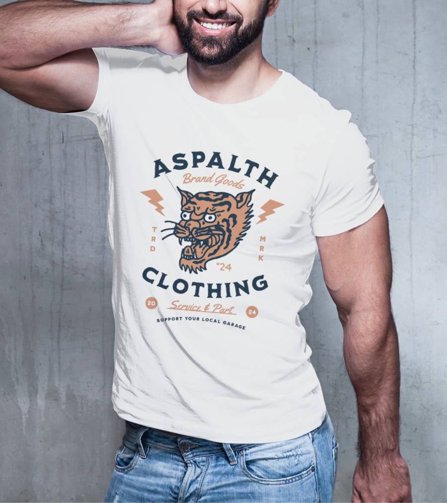 ASPALTH CLOTHING Brand Goods 24 Service And Part Supports Your Local Bodega TRD MRK T-Shirt