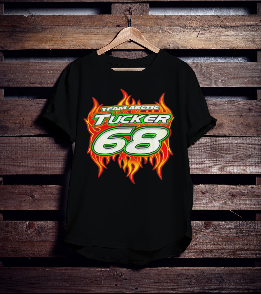 Team Arctic Tucker 68 Fire Flames Racing Motif T-Shirt