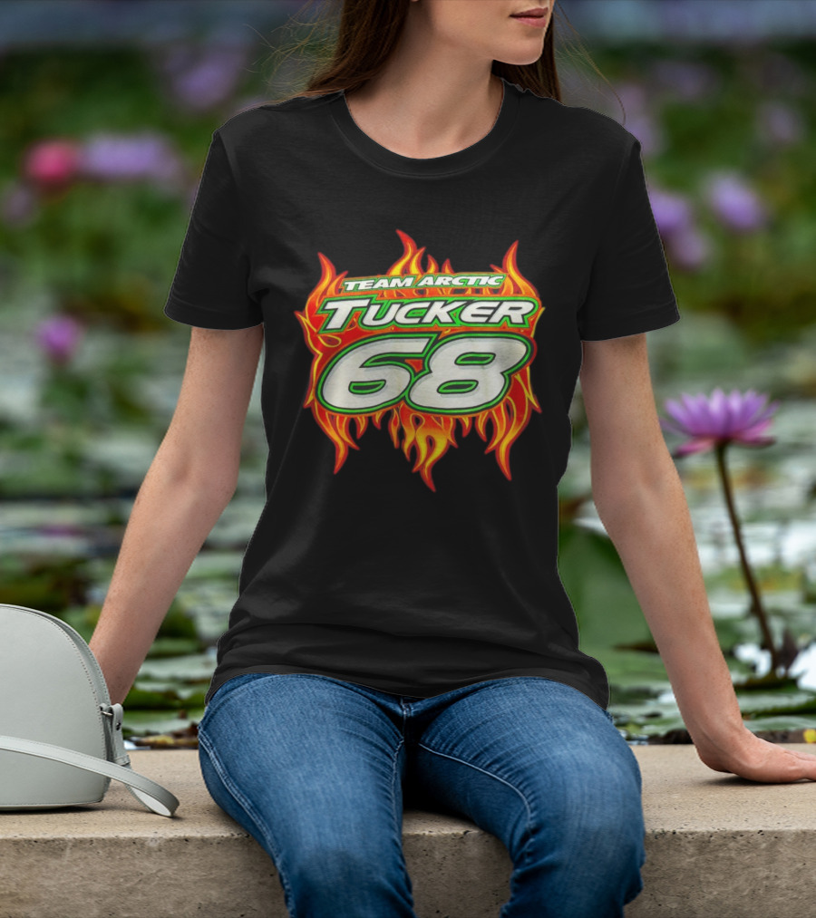 Team Arctic Tucker 68 Fire Flames Racing Motif T-Shirt