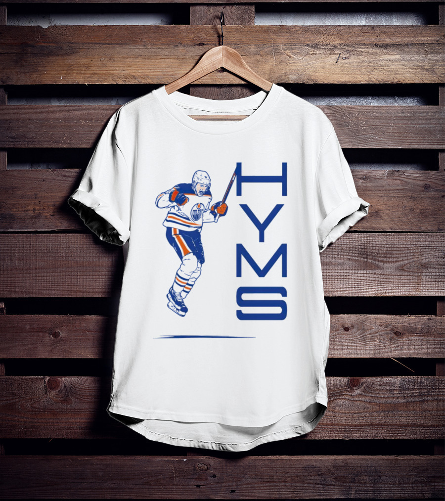 Zach Hyman Edmonton Oilers HYMS Hockey Player T-Shirt