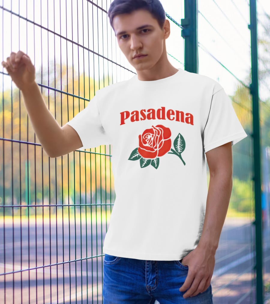 Pasadena Vintage Red Rose T-Shirt