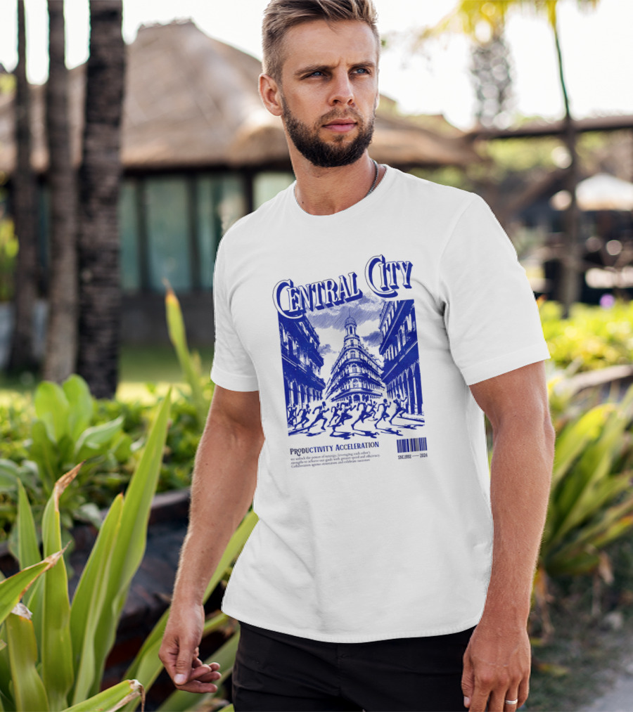 CENTRAL CITY PRODUCTIVITY ACCELERATION CROWDED STREETSCAPE T-Shirt