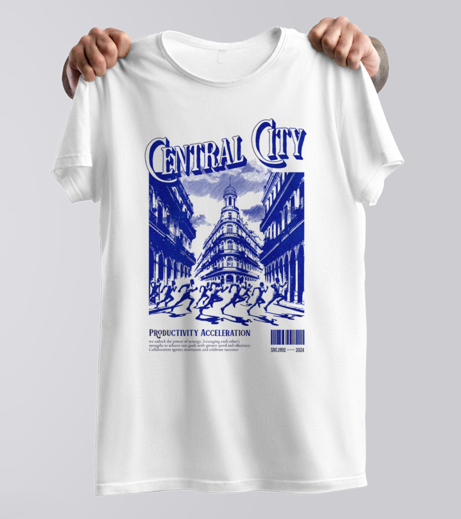 CENTRAL CITY PRODUCTIVITY ACCELERATION CROWDED STREETSCAPE T-Shirt
