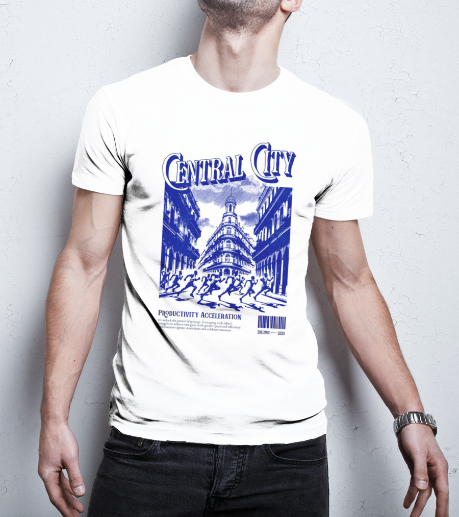 CENTRAL CITY PRODUCTIVITY ACCELERATION CROWDED STREETSCAPE T-Shirt