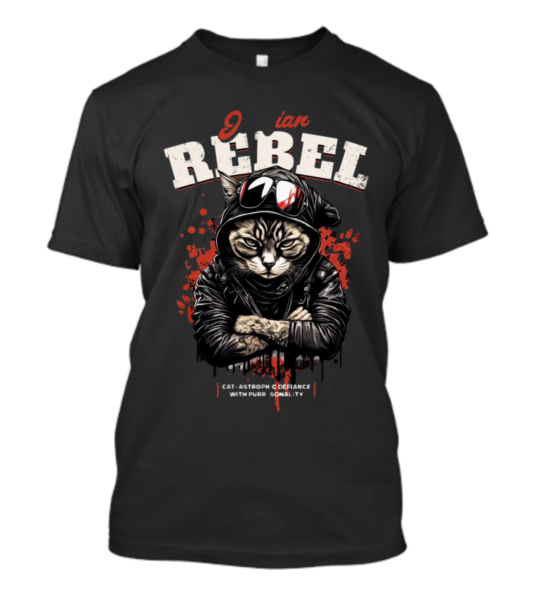 Rebel Cat-Astrophe Defiance With Purr-sonality Jungian T-Shirt