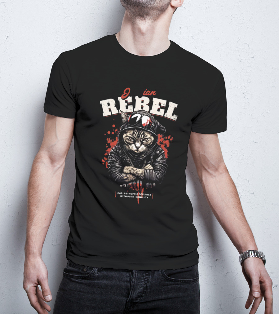 Rebel Cat-Astrophe Defiance With Purr-sonality Jungian T-Shirt
