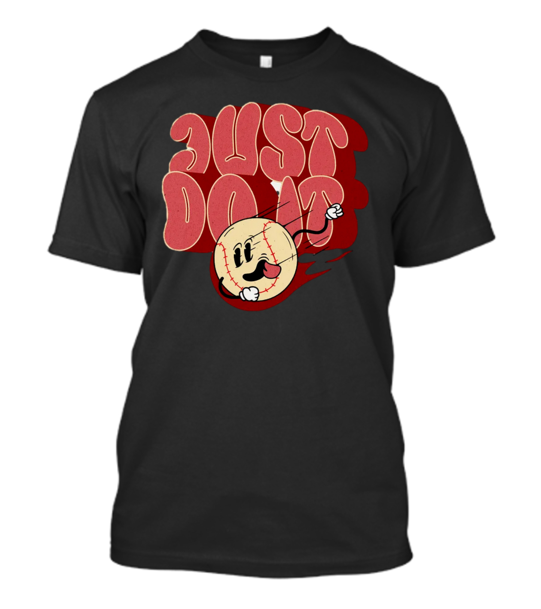 Just Do It Baseball Cartoon Character T-Shirt