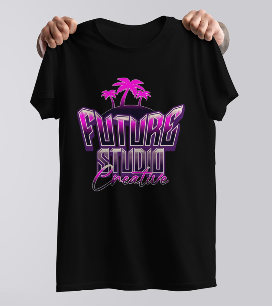 Future Studio Creative Synthwave Neon Palms T-Shirt