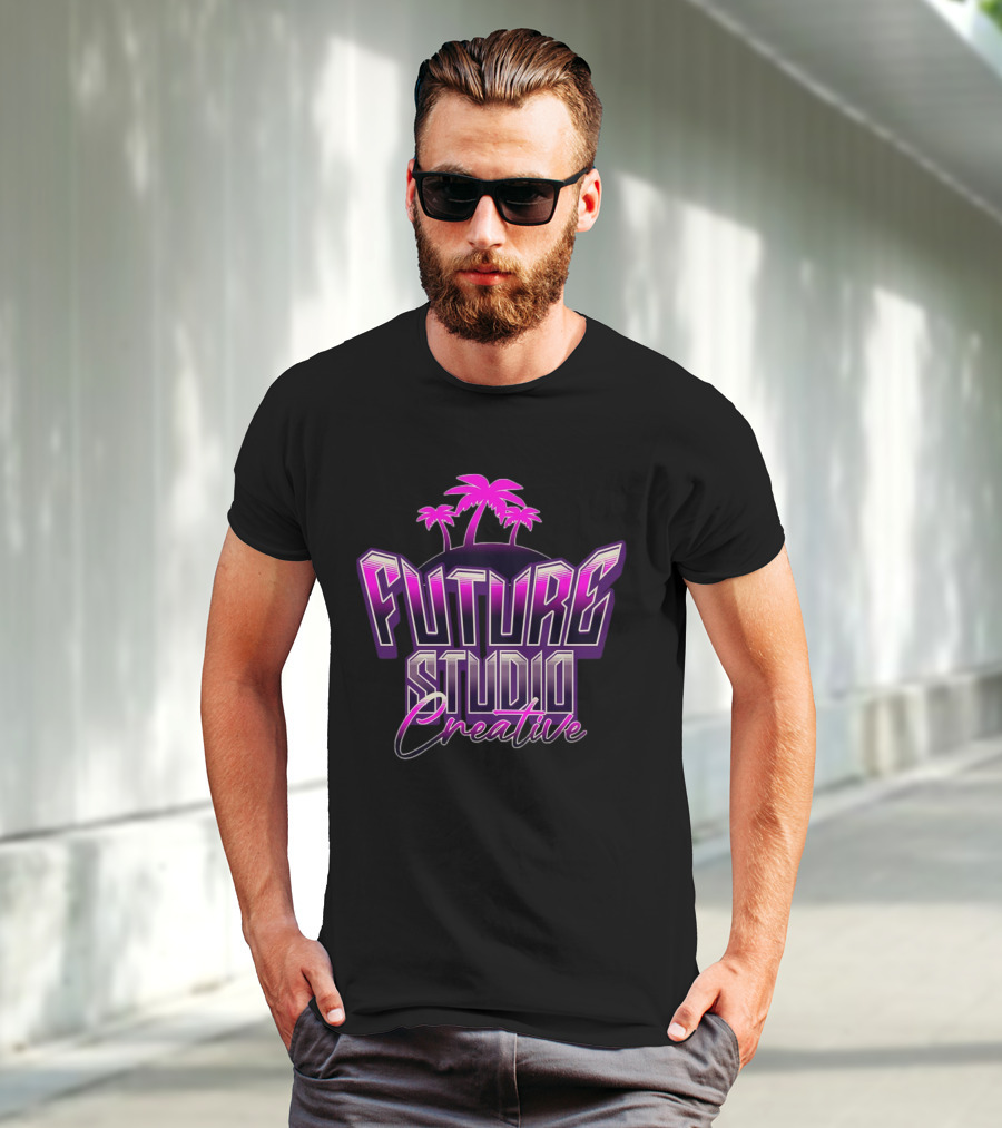 Future Studio Creative Synthwave Neon Palms T-Shirt