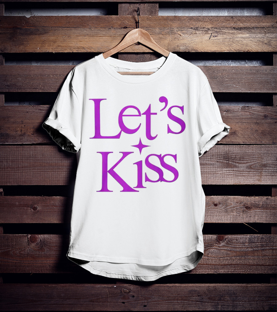 Let’s Kiss Starry Violet Text T-Shirt