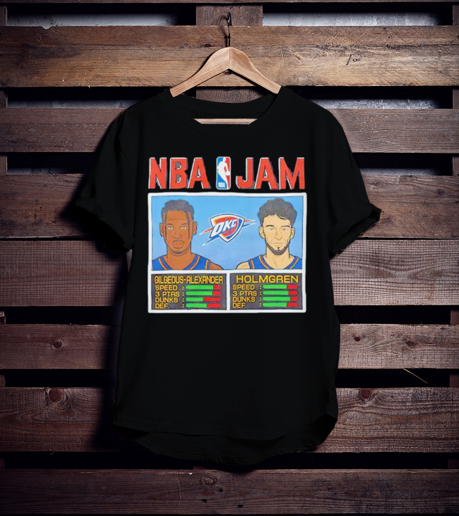 NBA Jam Shai Gilgeous-Alexander Chet Holmgren OKC Thunder T-Shirt
