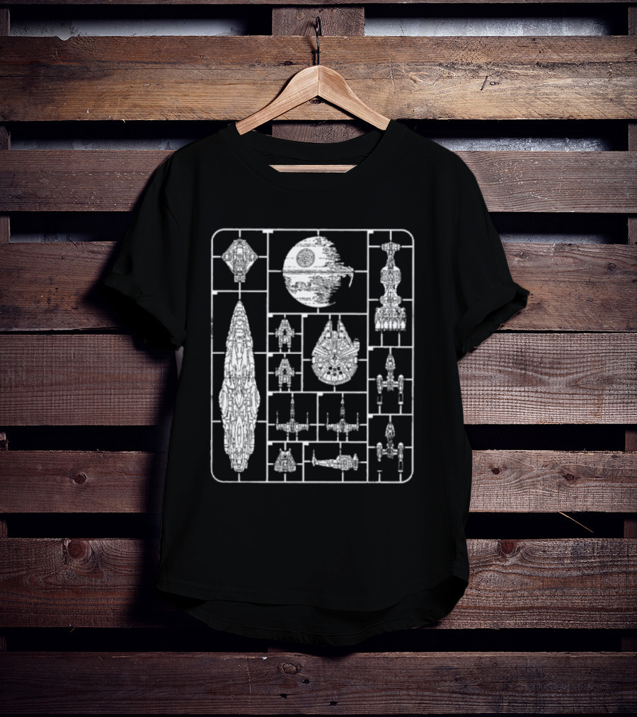 Star Wars Spacecraft Rebellion Model Kit Blueprint T-Shirt