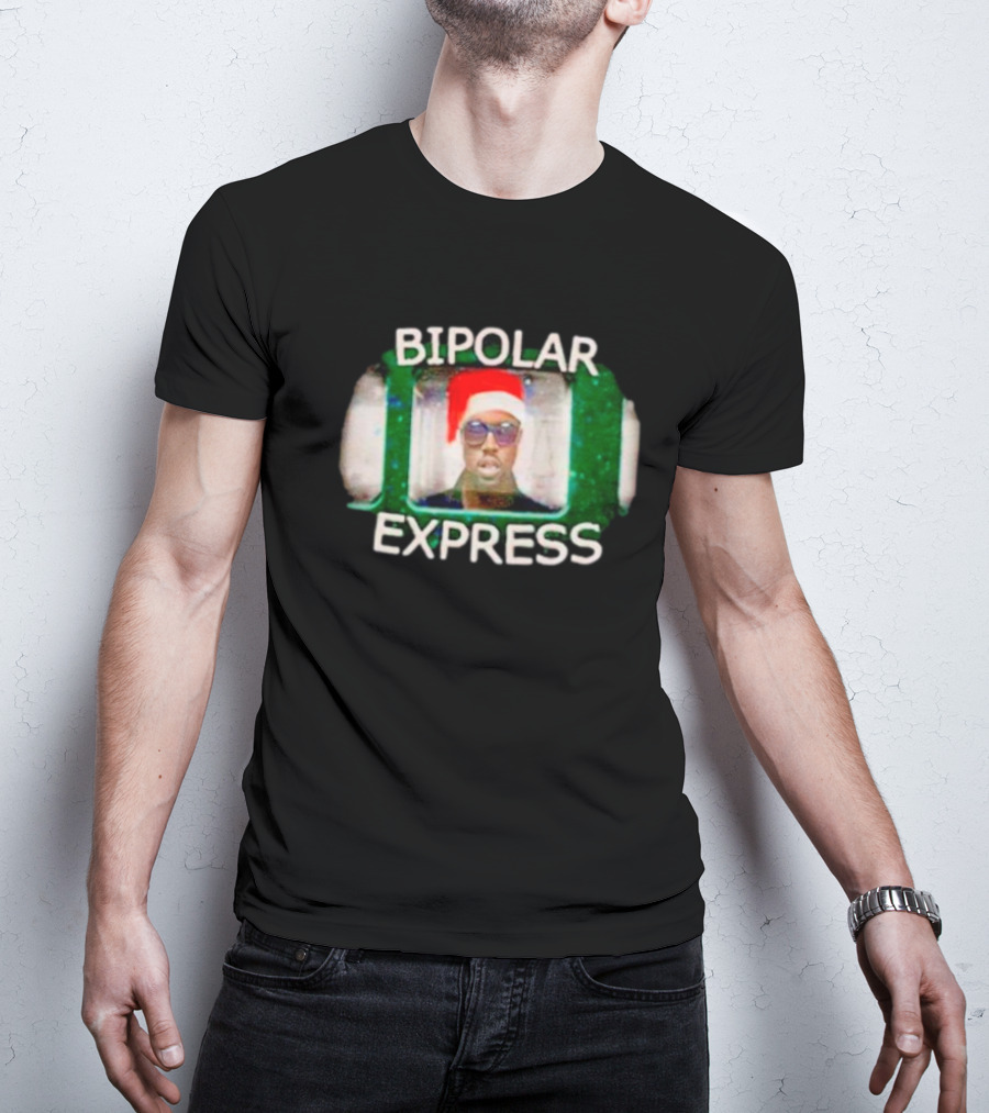 Bipolar Express Kanye West Santa Hat Christmas T-Shirt