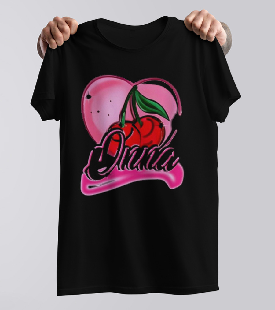 Onna Cherry Heart Pink T-Shirt