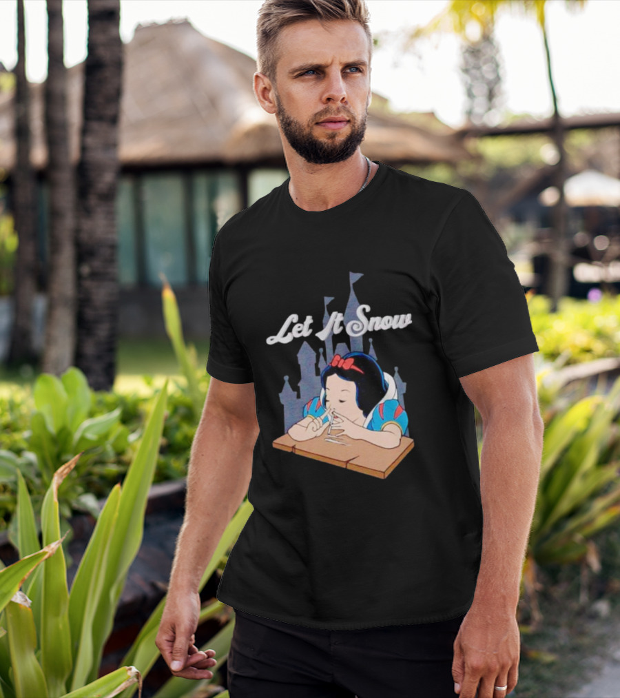 Snow White Let It Snow Castle Background T-Shirt
