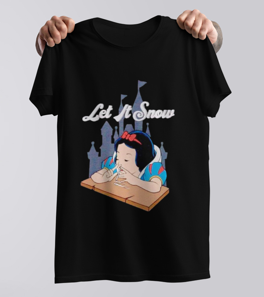 Snow White Let It Snow Castle Background T-Shirt