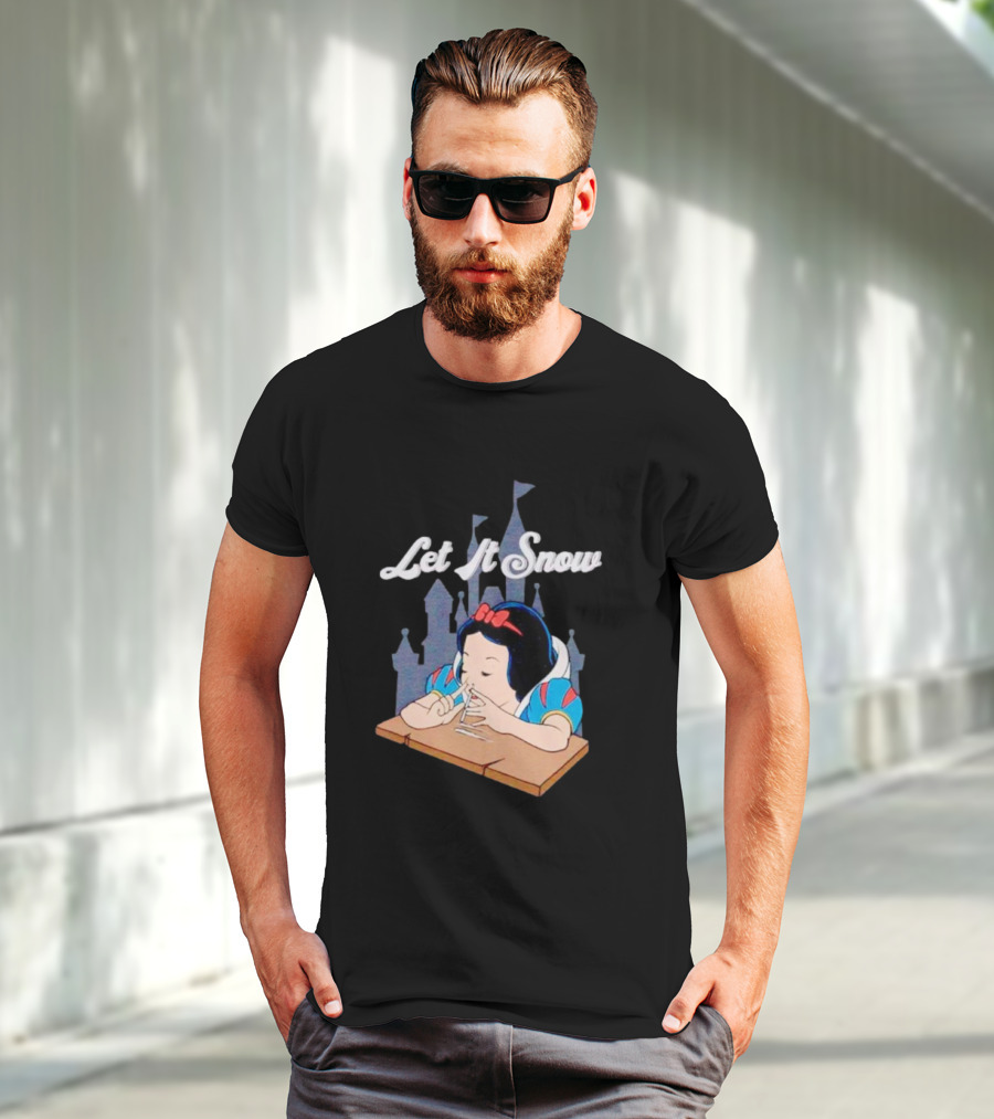Snow White Let It Snow Castle Background T-Shirt