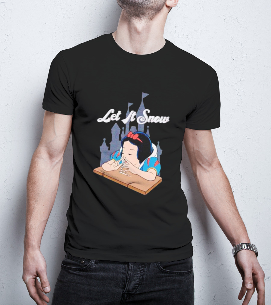 Snow White Let It Snow Castle Background T-Shirt