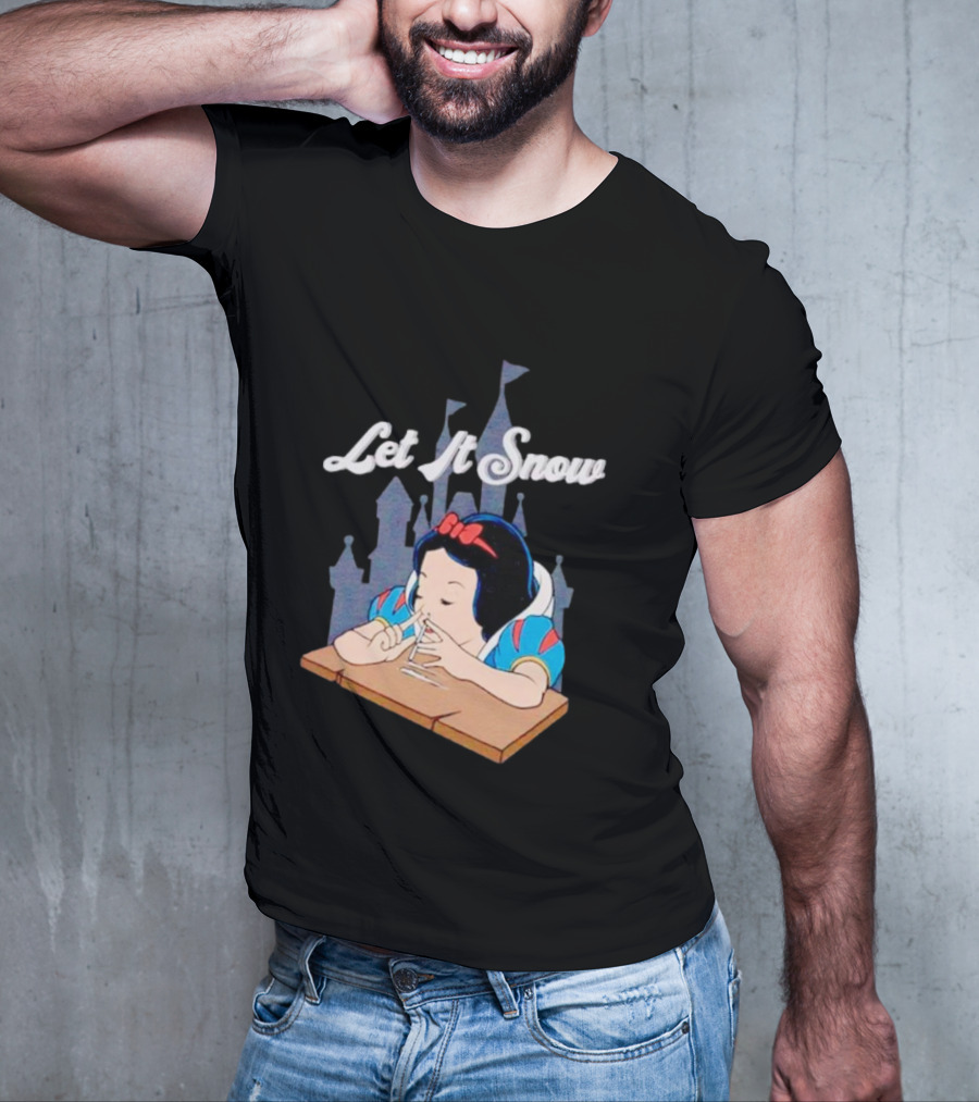 Snow White Let It Snow Castle Background T-Shirt