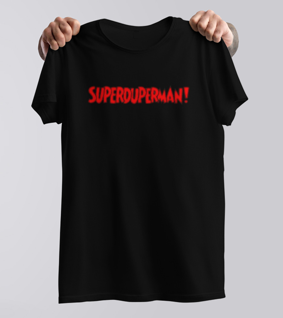 Superduperman Parody Bold Red Letters T-Shirt