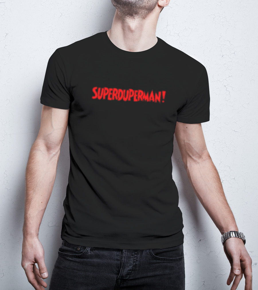 Superduperman Parody Bold Red Letters T-Shirt