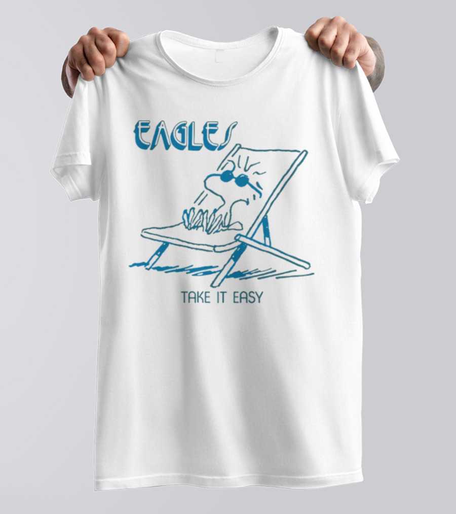 Eagles Take It Easy Woodstock Chair Relaxation T-Shirt