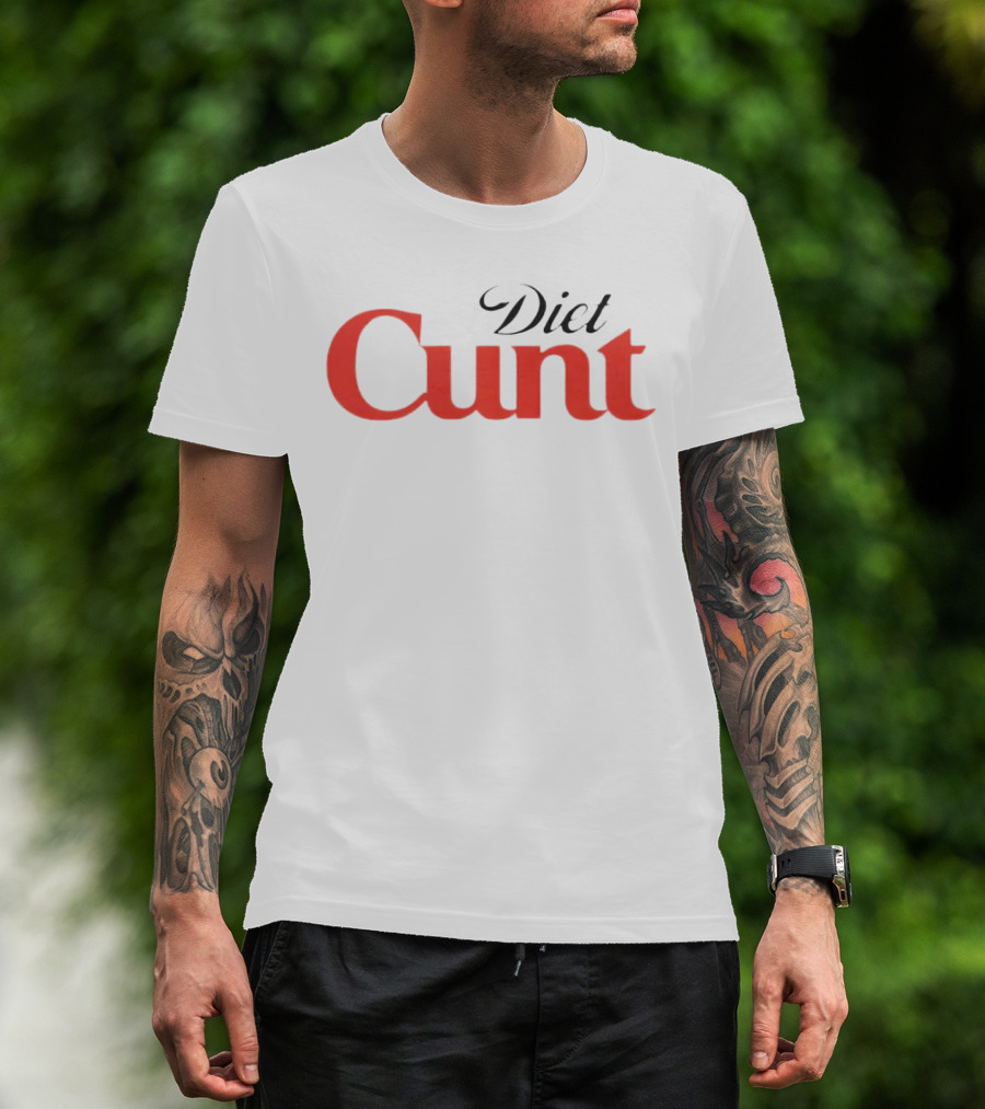 Diet Cunt Text In Classic Soft Drink Typography T-Shirt