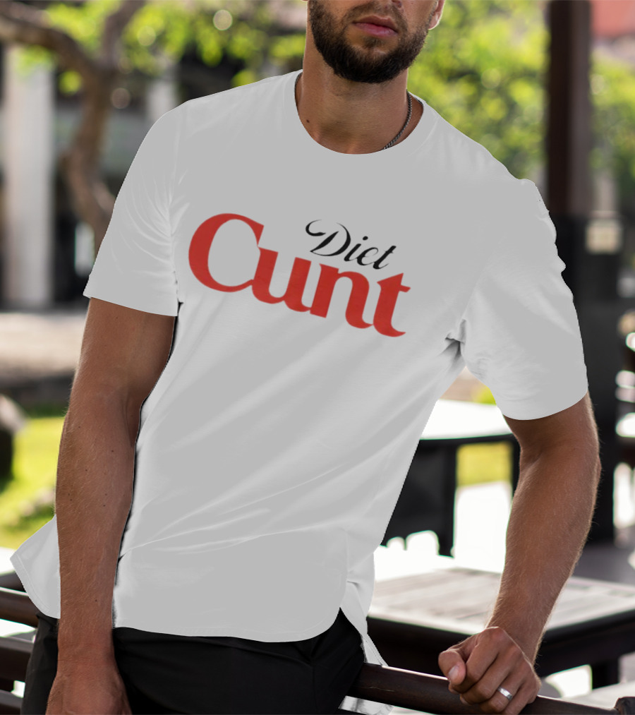 Diet Cunt Text In Classic Soft Drink Typography T-Shirt