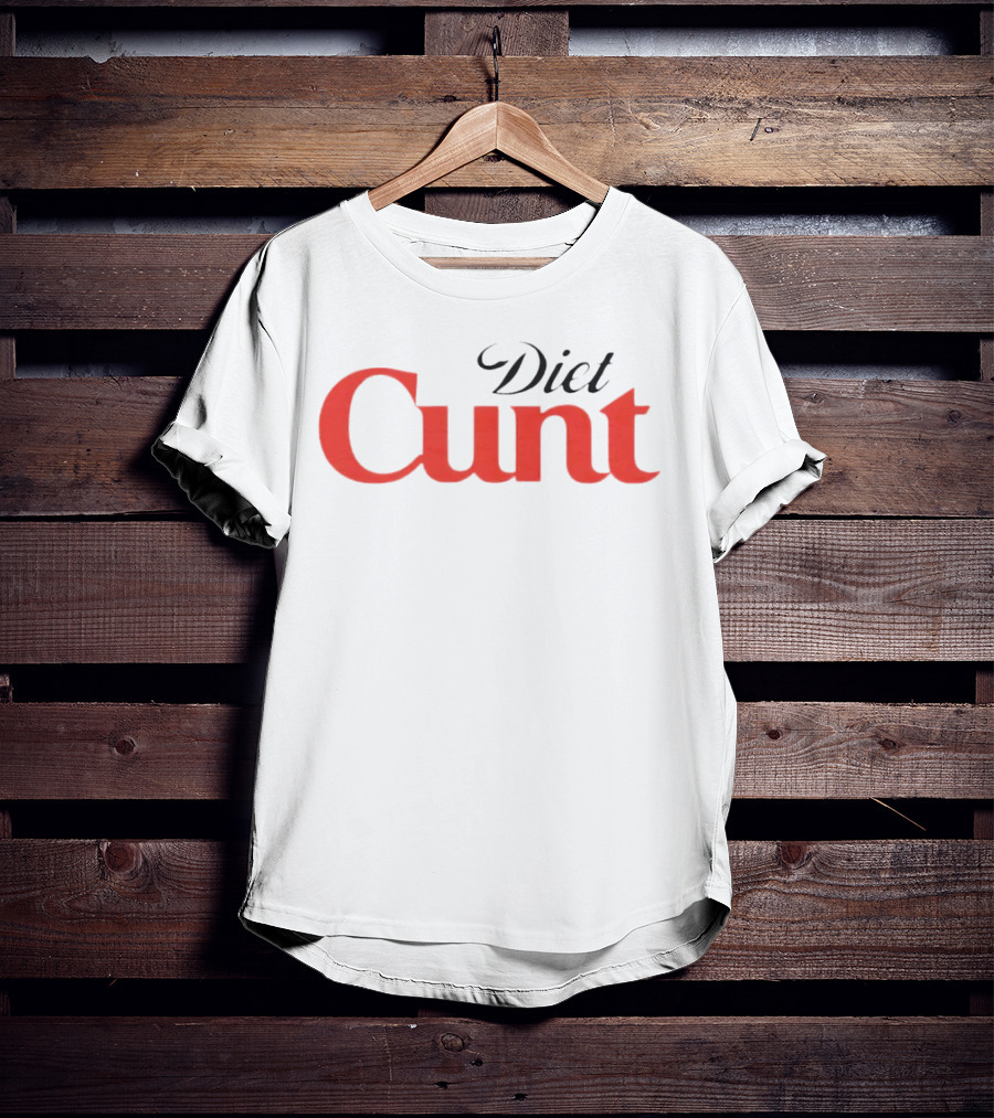 Diet Cunt Text In Classic Soft Drink Typography T-Shirt