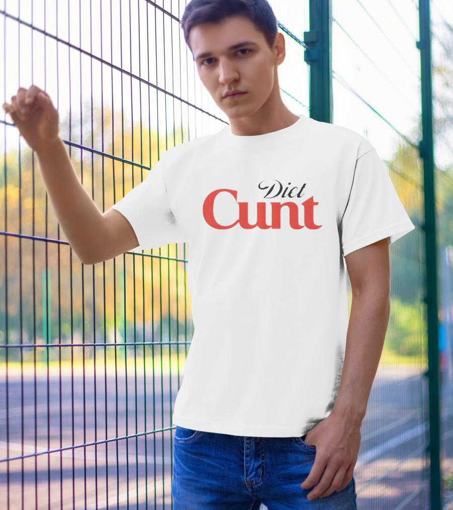 Diet Cunt Text In Classic Soft Drink Typography T-Shirt