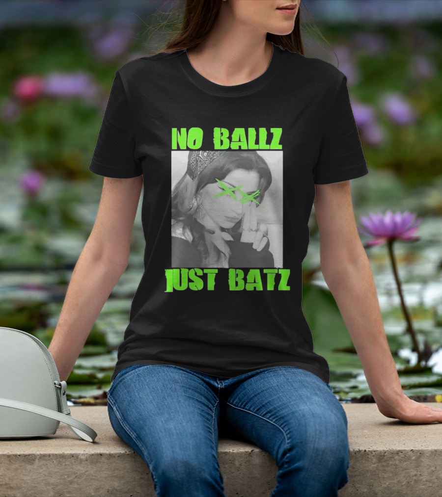 No Ballz Just Batz Bandana Girl Green X Eyes T-Shirt