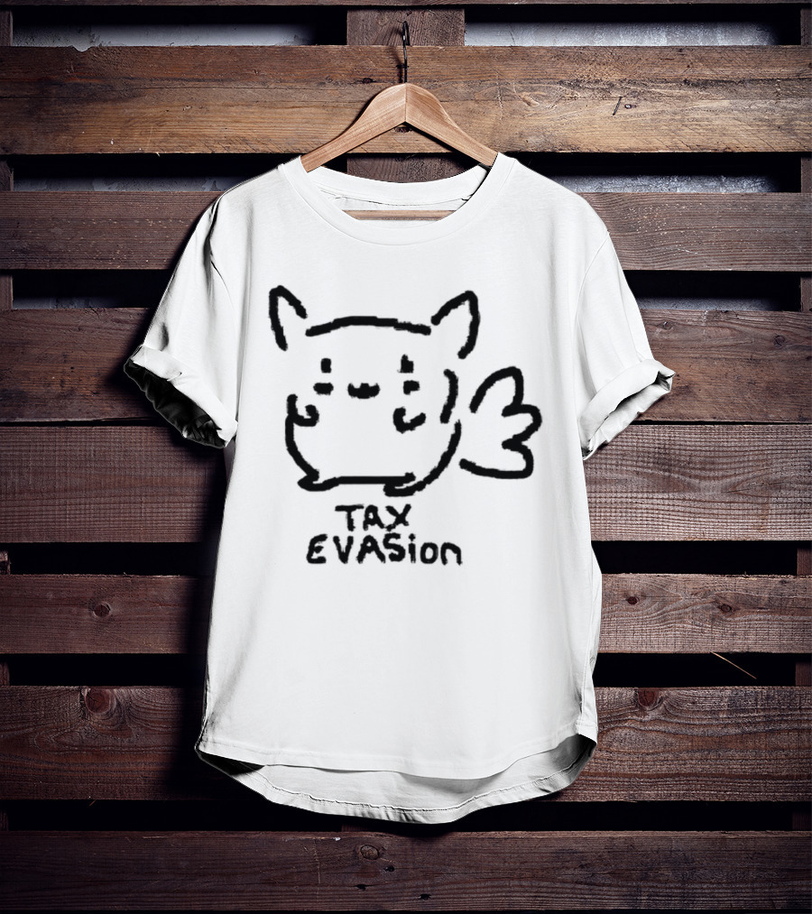Tax Evasion Cute Character Sketch T-Shirt