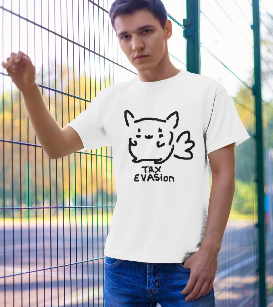 Tax Evasion Cute Character Sketch T-Shirt