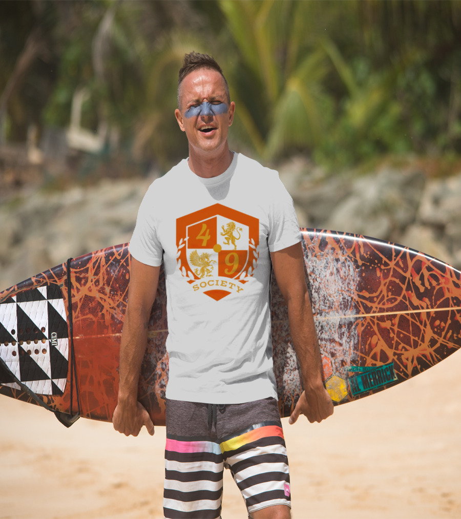 49 Society Crest With Heraldic Lion And Griffin Emblem T-Shirt