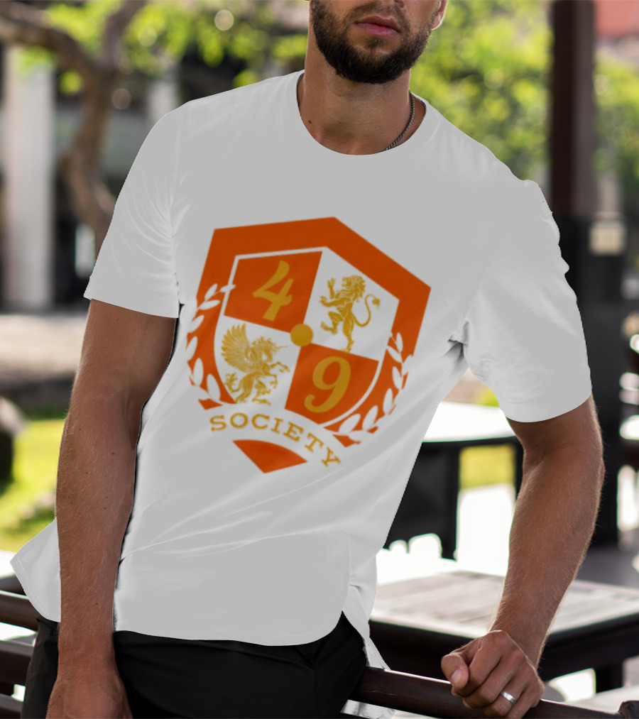 49 Society Crest With Heraldic Lion And Griffin Emblem T-Shirt
