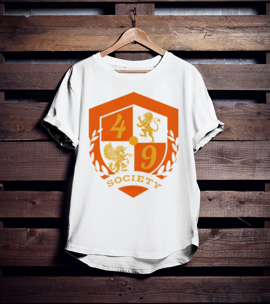 49 Society Crest With Heraldic Lion And Griffin Emblem T-Shirt