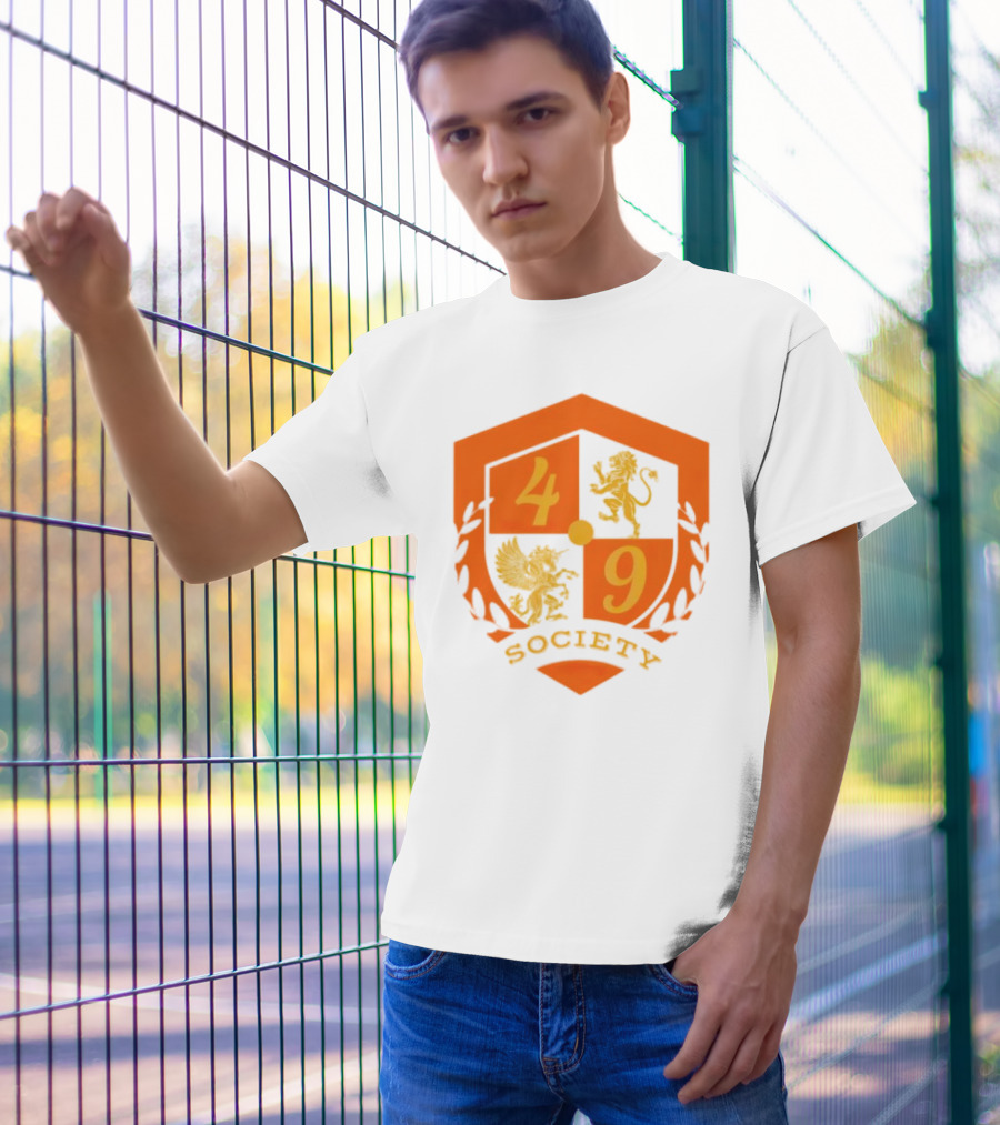 49 Society Crest With Heraldic Lion And Griffin Emblem T-Shirt