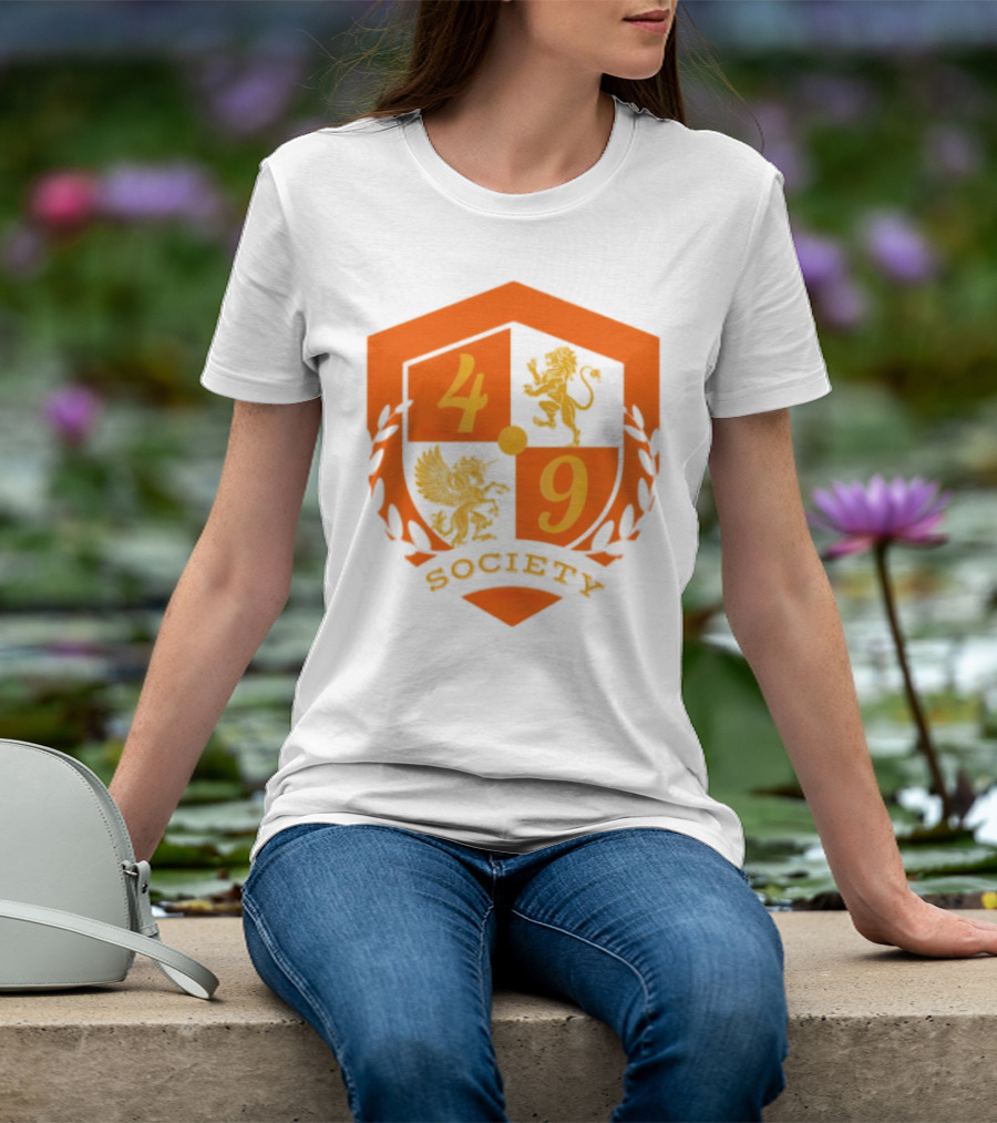 49 Society Crest With Heraldic Lion And Griffin Emblem T-Shirt