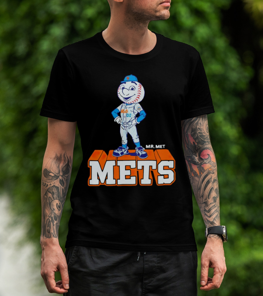 Mr Met New York Mets Baseball Mets Mascot T-Shirt