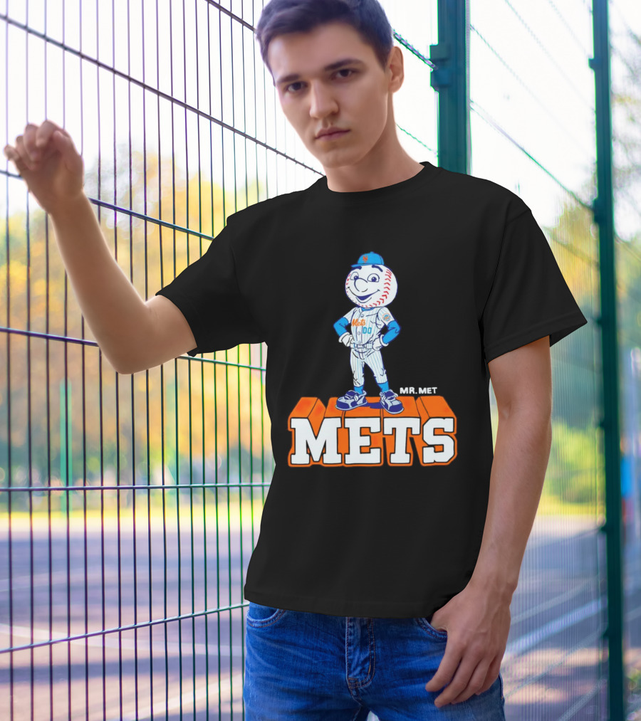 Mr Met New York Mets Baseball Mets Mascot T-Shirt