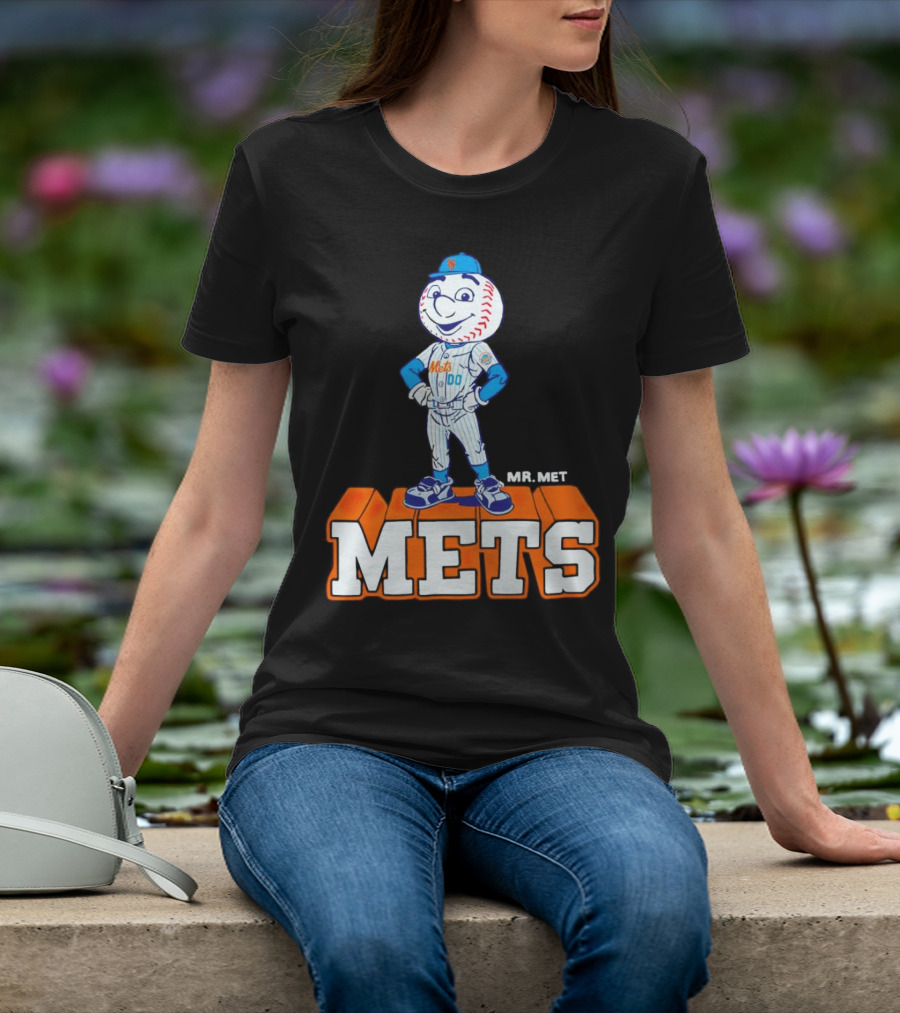 Mr Met New York Mets Baseball Mets Mascot T-Shirt