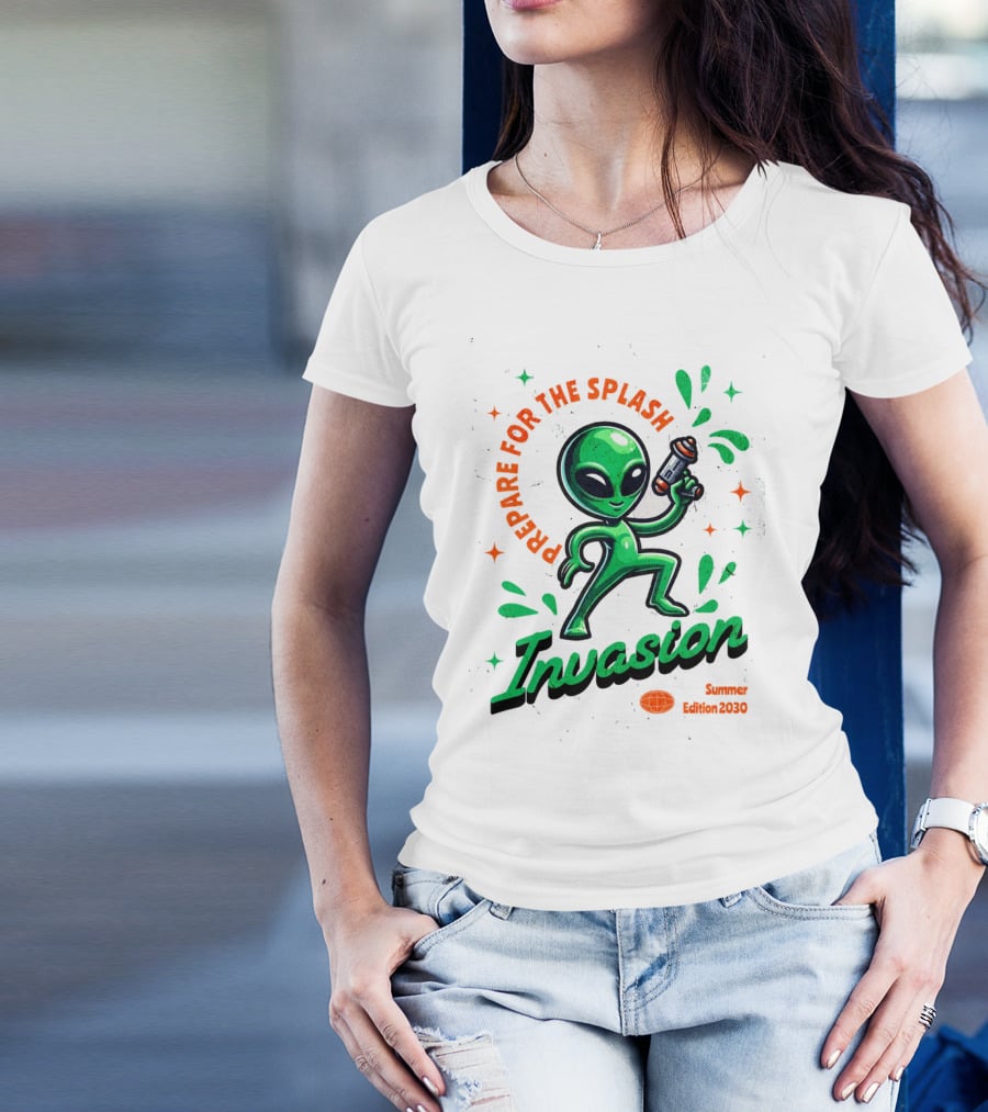 Prepare For The Splash Alien Invasion Summer Edition 2030 T-Shirt