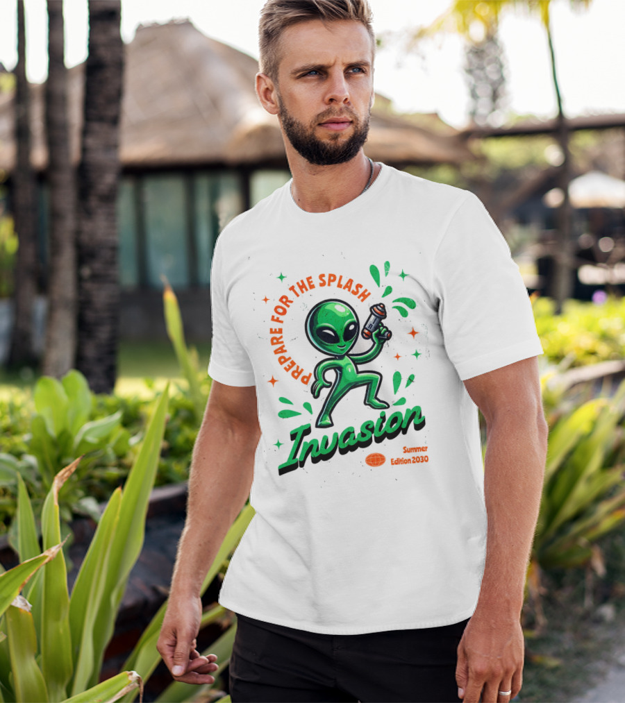 Prepare For The Splash Alien Invasion Summer Edition 2030 T-Shirt