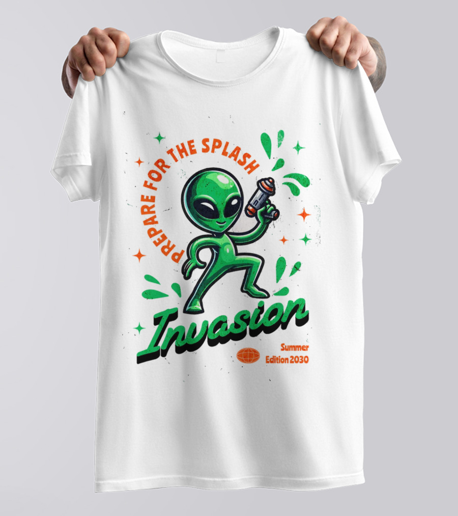 Prepare For The Splash Alien Invasion Summer Edition 2030 T-Shirt