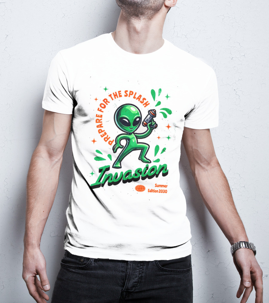 Prepare For The Splash Alien Invasion Summer Edition 2030 T-Shirt