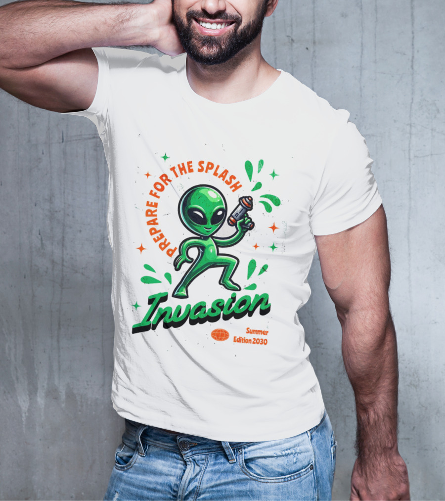 Prepare For The Splash Alien Invasion Summer Edition 2030 T-Shirt