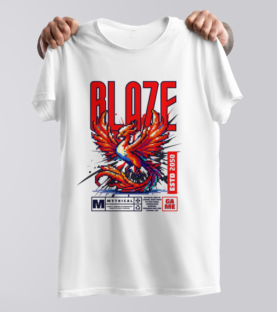 BLAZE Phoenix ESTD 2050 MYTHICAL GAME T-Shirt